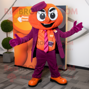 Magenta oranje mascotte...