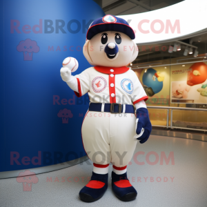 nan Baseball Ball mascot costume character dressed with a Jumpsuit and Bracelets