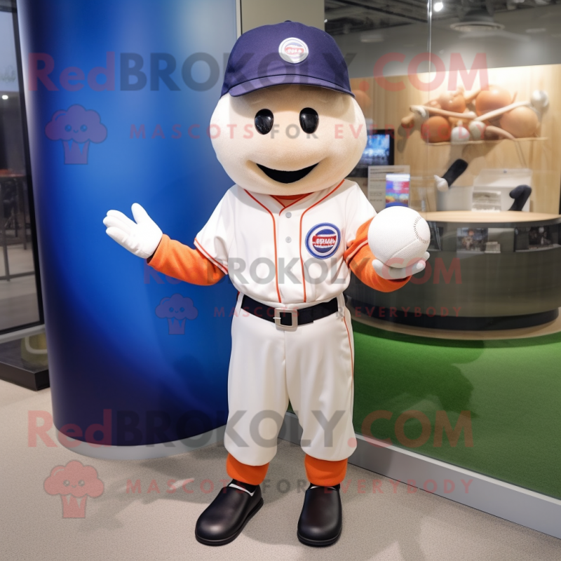 nan Baseball Ball mascot costume character dressed with a Jumpsuit and Bracelets nan Baseball Ball mascot costume character dressed with a Jumpsuit and Bracelets