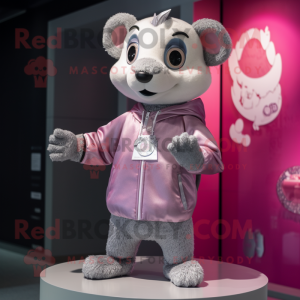 Zilver roze mascotte...