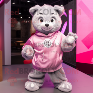 Zilver roze mascotte...