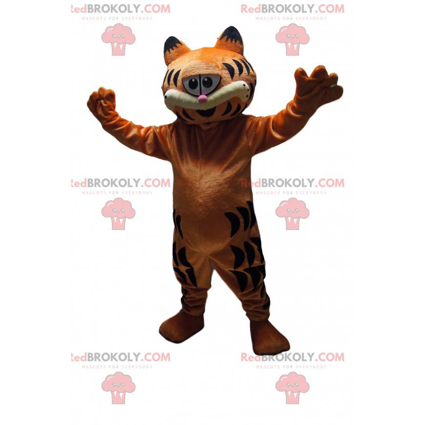 Garfield-mascotte, de zeer hebzuchtige gestreepte kat -