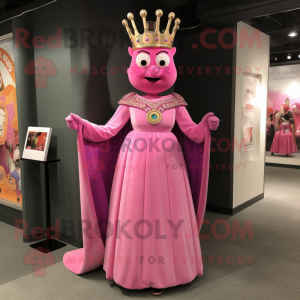 Pink King mascotte kostuum...