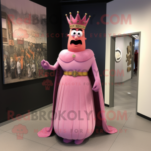 Pink King mascotte kostuum...