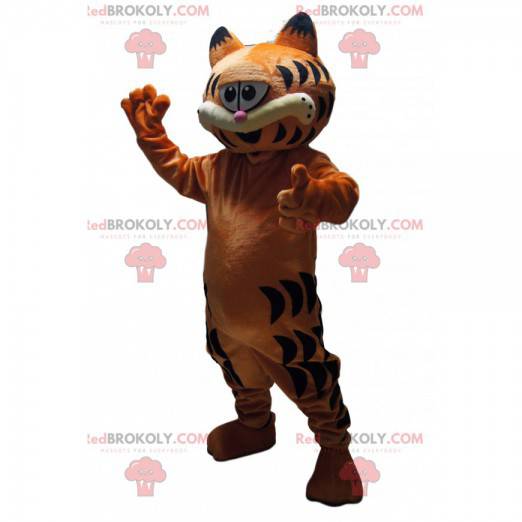 Mascote Garfield, o gato malhado muito ganancioso -