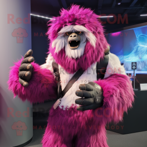 Magenta Yeti mascotte...