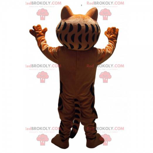 Mascote Garfield, o gato malhado muito ganancioso -
