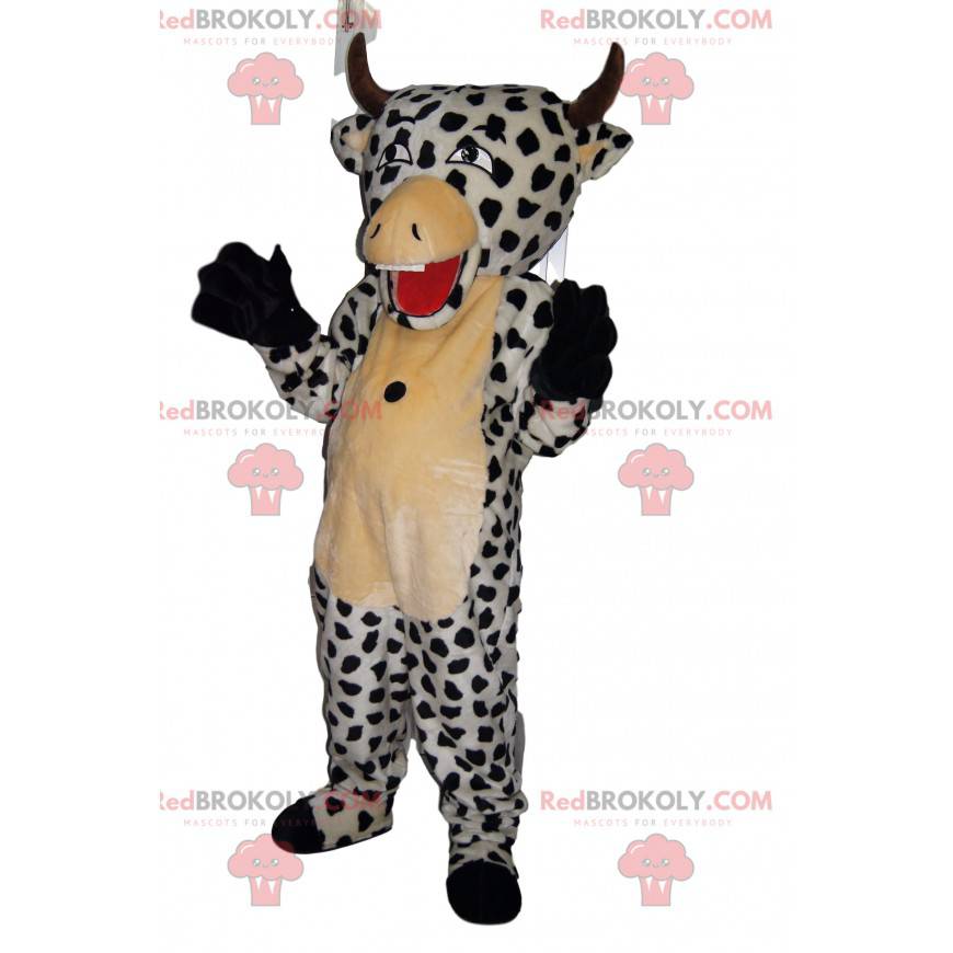 Cow mascot with pretty black spots - Redbrokoly.com