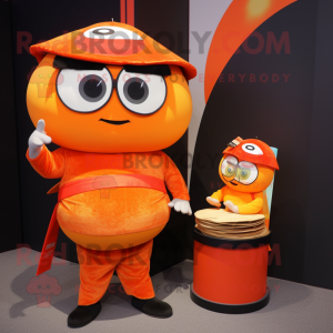 Orange Sushi maskot kostume...