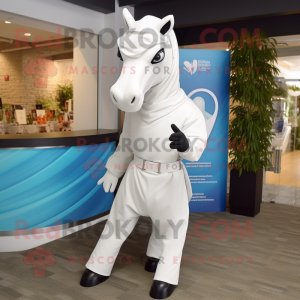 White Mare maskot drakt...