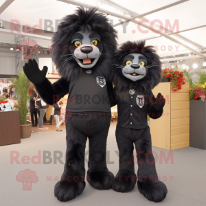 Black Tamer Lion maskot...