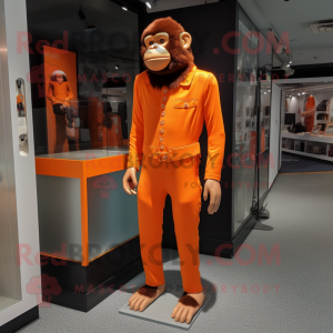 Orange chimpanse maskot...