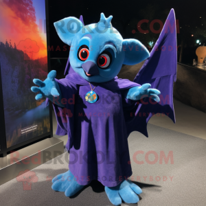 Blue Bat mascotte kostuum...