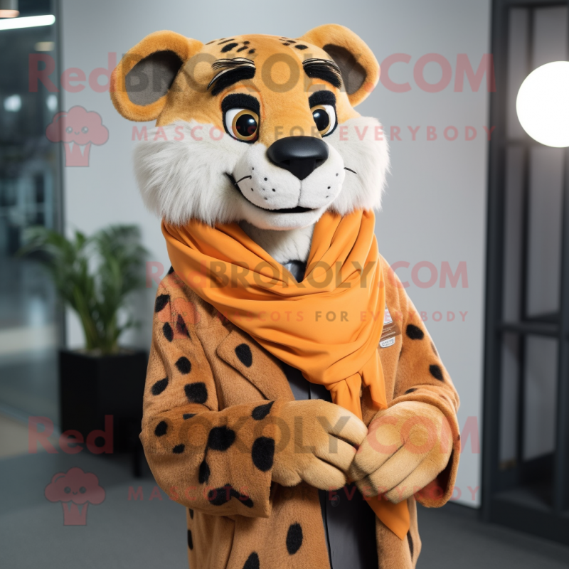 nan Cheetah mascot costume character dressed with a Coat and Ties nan Cheetah mascot costume character dressed with a Coat and Ties