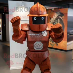 Rust Spartan Soldier maskot...