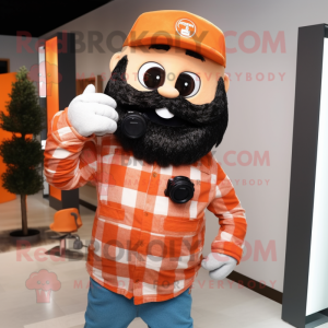 Orange Camera maskot kostym...