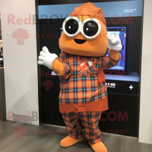 Orange Camera maskot kostym...