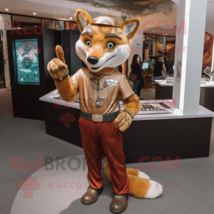 Brown Fox mascotte kostuum...