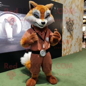 Brown Fox maskot kostyme...