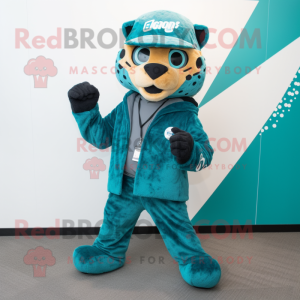 Teal Cheetah mascotte...