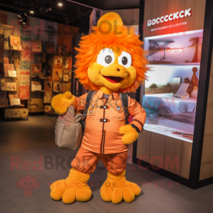 Orange kylling maskot...