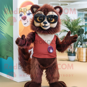 Maroon Lemur maskot drakt...