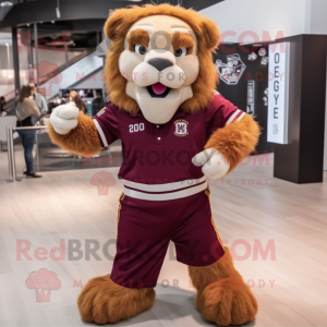 Maroon Lion mascotte...