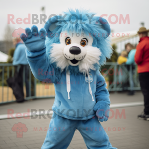 Sky Blue Lion mascotte...