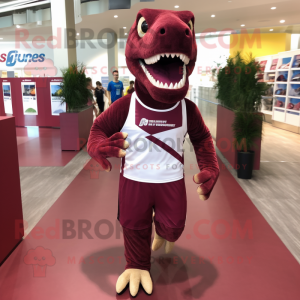 Maroon Allosaurus mascotte...