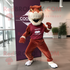 Maroon Allosaurus mascotte...