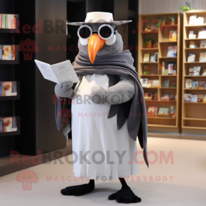 Sølv Tucan maskot kostume...