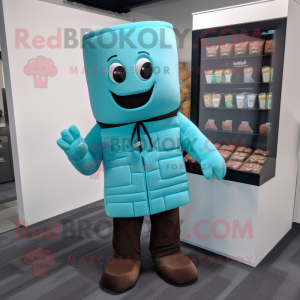 Cyan Chocolate Bars maskot...