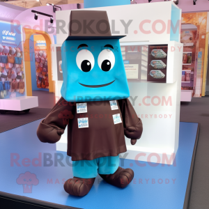 Cyan Chocolate Bars maskot...