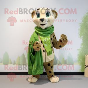 Olive Cheetah maskot maskot...