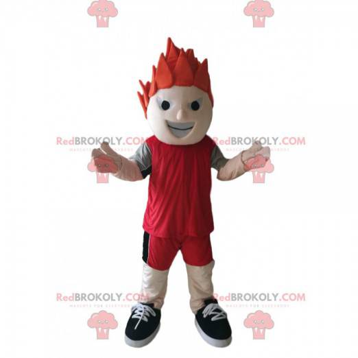 Sportmascotte met rode sportkleding - Redbrokoly.com