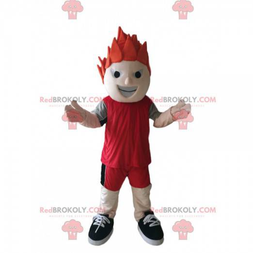 Sportmaskottchen mit roter Sportbekleidung - Redbrokoly.com