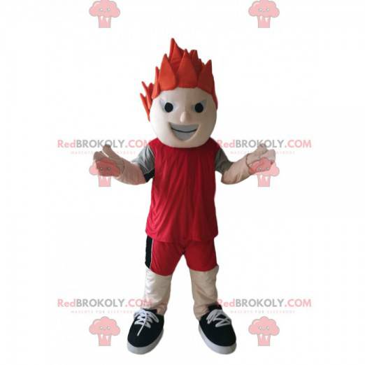 Sportsmaskot med rødt sportsklær - Redbrokoly.com