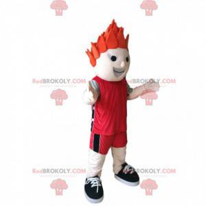 Sportmascotte met rode sportkleding - Redbrokoly.com