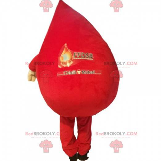 Zeer gemoedelijke rode druppelmascotte - Redbrokoly.com