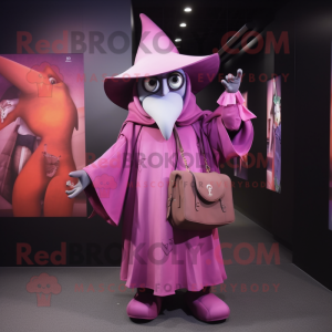 Pink Witch maskot kostume...