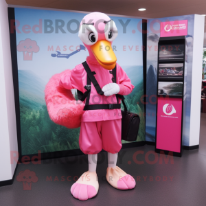 Pink Swans maskot kostume...