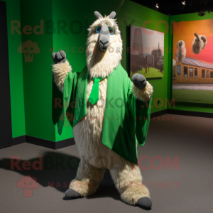 Groene lama mascotte...