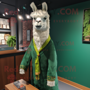 Groene lama mascotte...