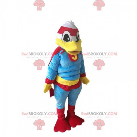 Donald maskot med superhelt outfit - Redbrokoly.com