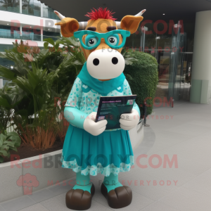 Turquoise Guernsey Cow...