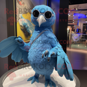 Blue Vulture maskot kostym...