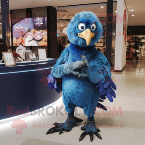 Blue Vulture maskot kostume...