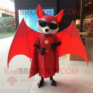 Red Bat mascotte kostuum...