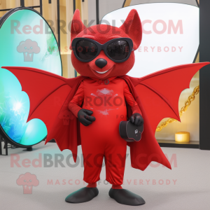 Red Bat mascotte kostuum...