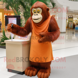 Brązowy orangutan w...